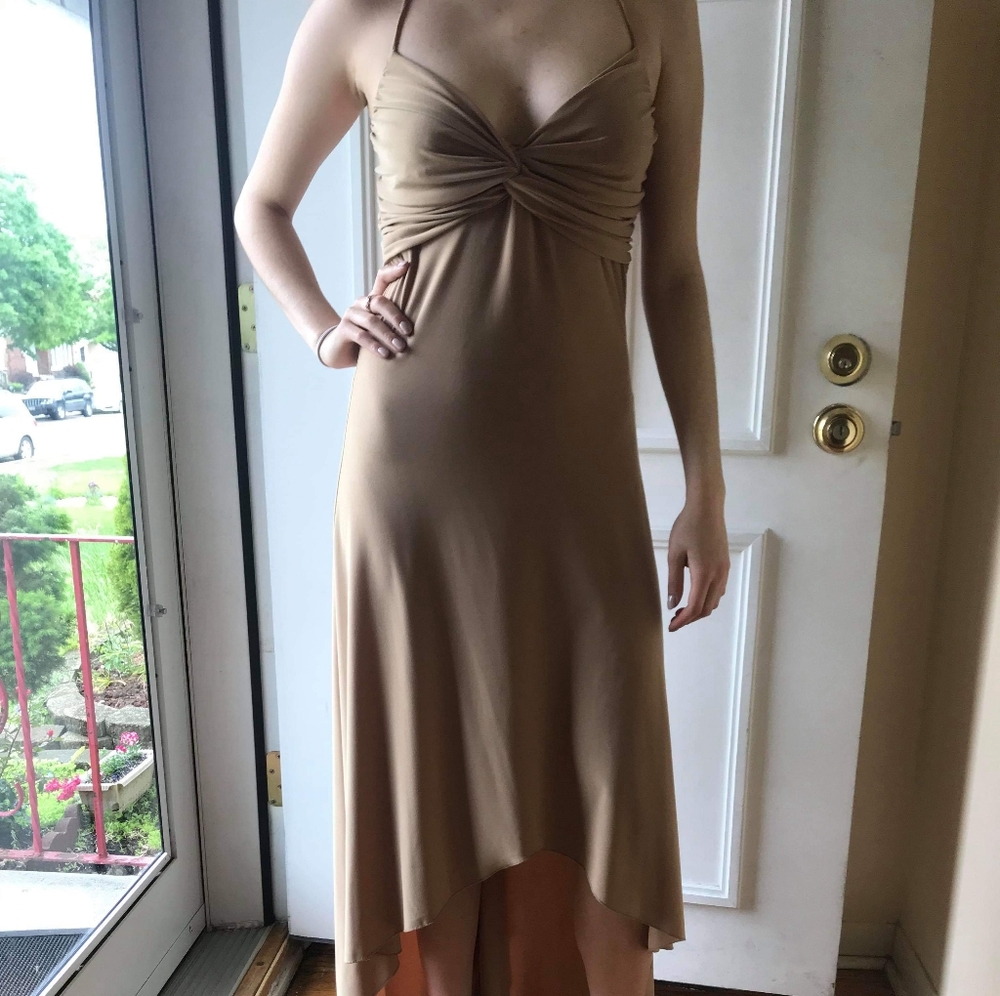 Long Formal Tan Dress